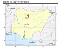 Зария на карте Нигерии