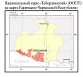 Национальный парк Тебердинский (ООПТ) на карте Карачаево-Черкесской Республики