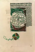 Система Птолемея. Миниатюра из трактата Иоанна де Сакробоско «О сфере». Lipsiae, 1509