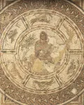 Мозаичный пол с изображением Аполлона, играющего на лире. Салона (Хорватия)