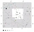 Созвездие Ворон на современной карте звёздного неба