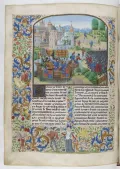 Король Англии Ричард II встречается с участниками восстания Уота Тайлера 14 июня 1381. Миниатюра из Хроник Фруассара. 15 в.
