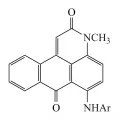 Структурная формула 6-арил-амино-3-метилантрапиридонов (полимерорастворимые красители, обладающие синевато-красной и фиолетовой окраской)
