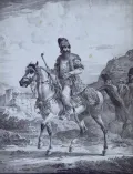 Александр Орловский. Персидский всадник. 1819