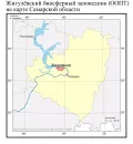 Жигулёвский биосферный заповедник (ООПТ) на карте Самарской области