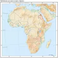 Нубийская пустыня на карте Африки