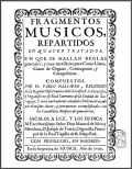 Пабло Нассаре. Трактат  «Fragmentos músicos». Титульный лист