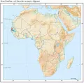 Река Гамбия и её бассейн на карте Африки