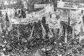 Митинг сторонников Танкреду Невиса во время предвыборной кампании. Сан-Паулу. 7 декабря 1984