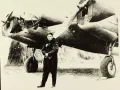 Советский лётчик-доброволец возле своего бомбардировщика СБ-2. Китай. 1938