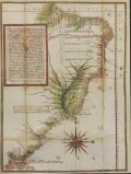 Карта побережья Бразилии с указанием капитаний