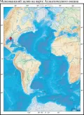 Мексиканский залив на карте Атлантического океана