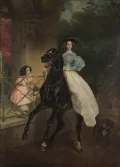 Карл Брюллов. Всадница (портрет воспитанниц графини Ю. П. Самойловой – Джованнины и Амацилии). 1832