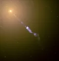 Релятивистский джет в галактике M87 (HST)