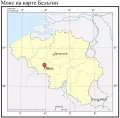 Монс на карте Бельгии