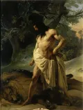 Франческо Хайес. Самсон и лев. 1842