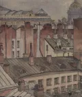 Георгий Лукомский. Вид на крыши. 1910-е – начало 1920-х гг.