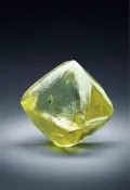 Алмаз Оппенгеймера (вес 253,7 кар). Один из крупнейших необработанных алмазов в мире. Найден в 1964 (Кимберли, ЮАР)