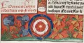 Роза Тюдоров. Деталь миниатюры из Больших французских хроник. 1487