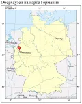 Оберхаузен на карте Германии