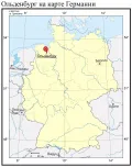 Ольденбург на карте Германии