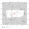 Положение галактики Колесо Телеги (ESO 350–040) на современной карте звёздного неба