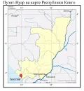Пуэнт-Нуар на карте Республики Конго