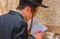 Евреи. Мужчина молится у Стены Плача