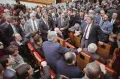 Межрегиональная группа в перерыве между заседаниями Второго съезда народных депутатов СССР в Москве. 1989