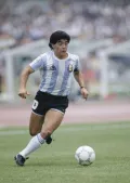Диего Марадона на чемпионате мира по футболу. Олимпийский стадион, Мехико. 1986