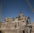 Перенос храма Рамсеса II в Абу-Симбеле перед повышением уровня Асуанской плотины. 1964