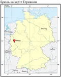 Брюль на карте Германии