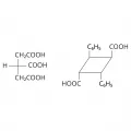 Структурные формулы лимонной и труксилловой кислот
