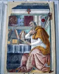 Сандро Ботичелли. Святой Августин. Фреска Церкви Всех святых, Флоренция. 1480–1481