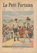 Белый против жёлтого. Карикатура. Иллюстрация из газеты: Le Petit Parisien. Supplément littéraire illustré. 1904. 3 avril. № 791