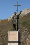 Херардо Сарагоса. Памятник королю Астурии Пелайо, положившему начало Реконкисте. Ковадонга (Испания). 1965