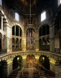 Одо из Меца. Интерьер Палатинской капеллы, Ахен (Германия). Освящена в 805