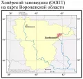 Хопёрский заповедник (ООПТ) на карте Воронежской области