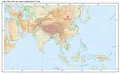 Горы Иньшань на карте зарубежной Азии