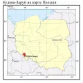 Кудова-Здруй на карте Польши