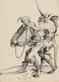 Урс Граф. Дьявол, останавливающий убегающего ландскнехта. 1516