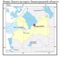 Новая Ладога на карте Ленинградской области