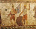 Самнитские воины. Фреска из гробницы в Пестуме (Италия). 4 в. до н. э.