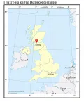 Глазго на карте Великобритании