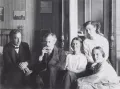 Борис Делоне (крайний слева) и Яков Успенский со своей женой и сестрой. Крайняя справа – супруга Б. Н. Делоне. 1924