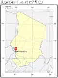 Нджамена на карте Чада
