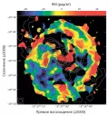Карта меры фарадеевского вращения в галактике M 83