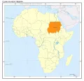 Судан на карте Африки