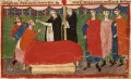 Смерть Карла I Анжуйского. Миниатюра из Хроники Джованни Виллани. 1341–1348