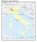 Павия на карте Италии